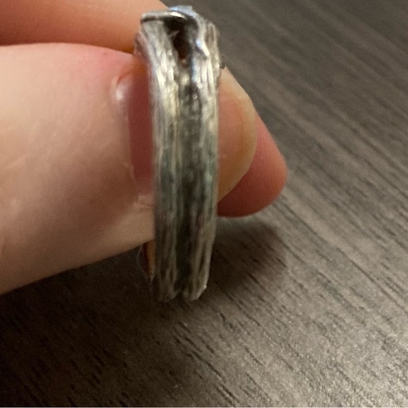 Bandscapes sterling silver white sapphire twig ring size 6 - Picture 4 of 7